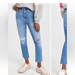 Mother High Waist Rider Ankle Fray Jeans